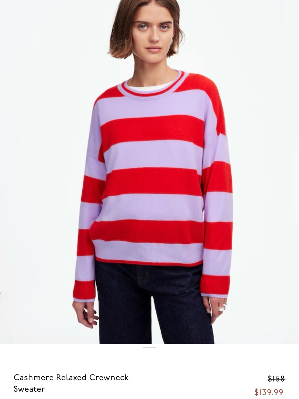 Madewell Cashmere Relaxed Crewneck Sweater